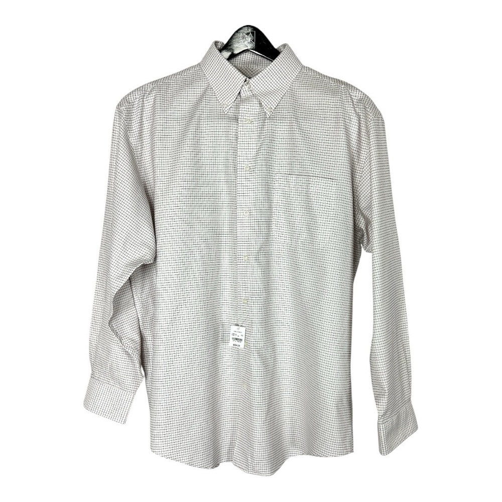 Jos. A. Bank White Button Down Dress Shirt 17” with 35” Sleeves Traditional Fit